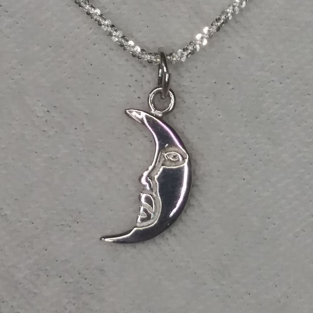 Women's 925 Silver Moon pendant chain